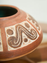 Load image into Gallery viewer, Handcrafted Terracotta Pottery Vase with Geometric Motif

