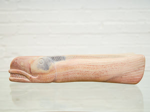 Hand-Carved Soapstone Fish Sculpture – Organic Modern 2 pieces