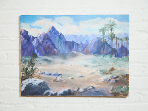 Desert Dawn Tranquil Mountain Escape Oil Painting