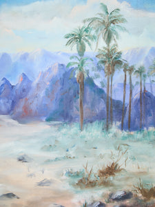 Desert Dawn Tranquil Mountain Escape Oil Painting