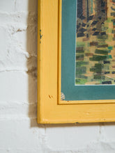 Load image into Gallery viewer, Mid Century Harbor Scene Mixed Media Painting
