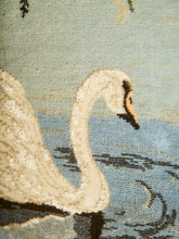 Load image into Gallery viewer, Swans Beneath the Willows Vintage Woven Tapestry

