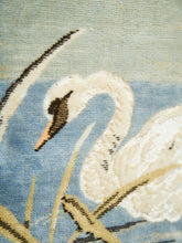 Load image into Gallery viewer, Swans Beneath the Willows Vintage Woven Tapestry
