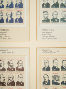 1986 Ameripex '86 United States postage stamps, Scott #2216-19 Framed