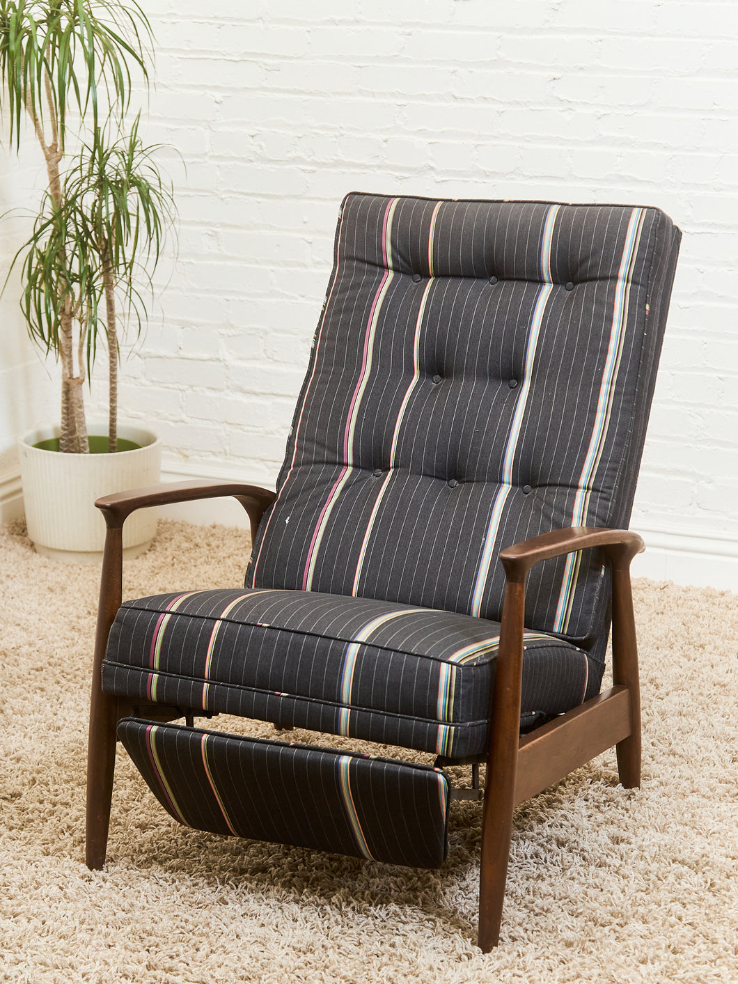 Milo Baughman Recliner Restored with new Upholstery