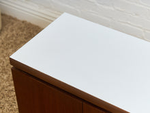 Load image into Gallery viewer, White Top 1970’s Mini Credenza Nightstand
