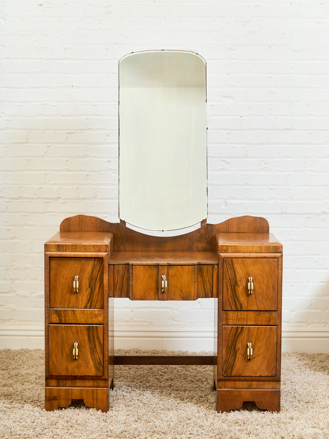 Burlwood Art Deco Vanity