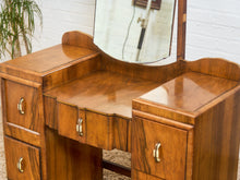 Load image into Gallery viewer, Burlwood Art Deco Vanity
