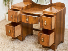 Load image into Gallery viewer, Burlwood Art Deco Vanity
