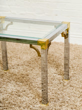 Load image into Gallery viewer, Brass and Chrome Side Table
