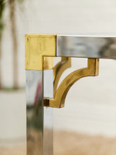 Load image into Gallery viewer, Brass and Chrome Side Table
