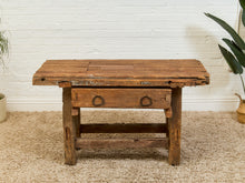 Load image into Gallery viewer, French utilitarian Rustic Antique Desk
