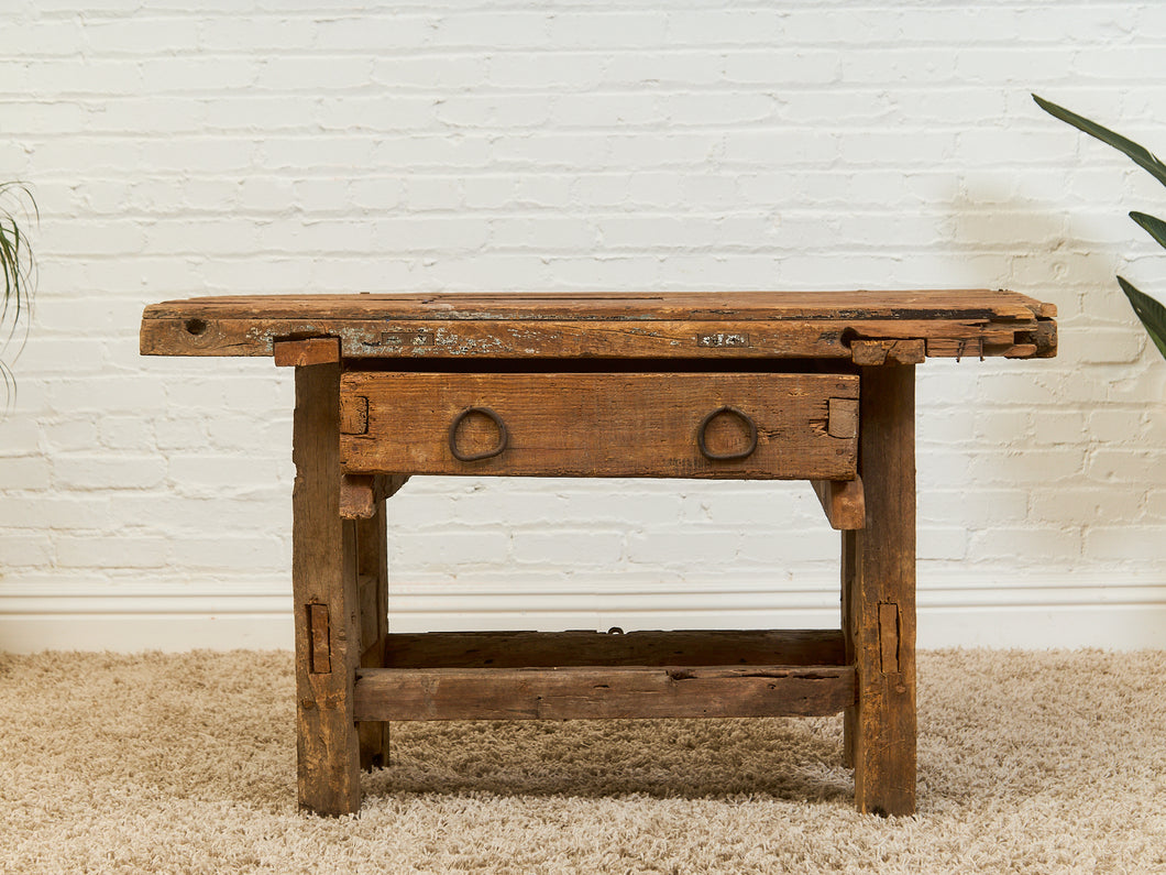 French utilitarian Rustic Antique Desk