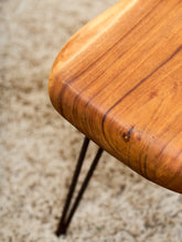 Load image into Gallery viewer, Mid-Century Modern Solid Wood Stool with Hairpin Legs
