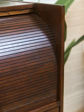 Load image into Gallery viewer, 1960s Mid Century Walnut Roll-Top Secretary Desk by Hooker
