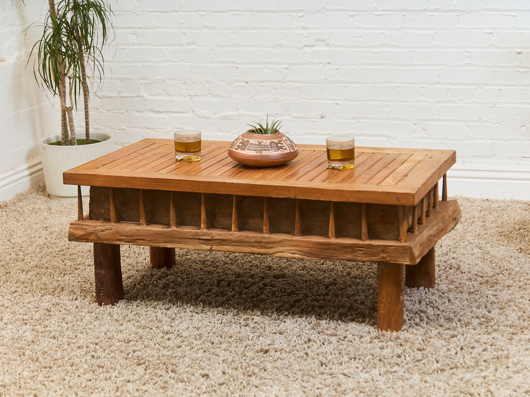Rustic Handcrafted Teak Coffee Table