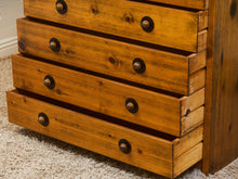 Load image into Gallery viewer, Mid-Century Pinewood Dresser with Black Pulls
