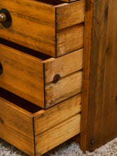 Load image into Gallery viewer, Mid-Century Pinewood Dresser with Black Pulls
