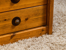 Load image into Gallery viewer, Mid-Century Pinewood Dresser with Black Pulls
