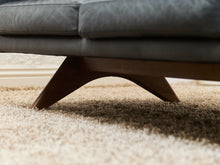 Load image into Gallery viewer, Leather Sofa with Sculptural base
