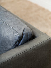 Load image into Gallery viewer, Leather Sofa with Sculptural base
