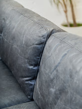 Load image into Gallery viewer, Leather Sofa with Sculptural base
