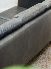 Load image into Gallery viewer, Leather Sofa with Sculptural base
