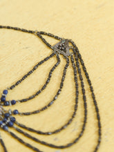 Load image into Gallery viewer, Art Deco French Jet Black Glass Bead Necklace
