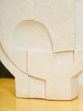 Load image into Gallery viewer, Sculptural Textured Ceramic Lamp with Linen Shade
