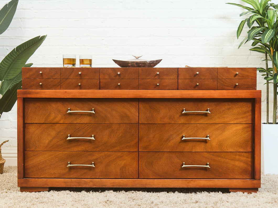 French Walnut Mid Century Dresser