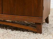 Load image into Gallery viewer, Mid-Century Modern Walnut Dresser with slat Detailing
