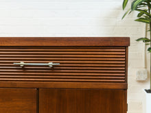 Load image into Gallery viewer, Mid-Century Modern Walnut Dresser with slat Detailing
