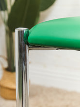 Load image into Gallery viewer, 1970’s Chrome Kelly Green Stools
