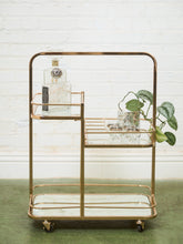 Load image into Gallery viewer, 3 Level Rose Gold Barcart
