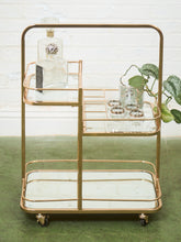 Load image into Gallery viewer, 3 Level Rose Gold Barcart
