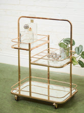 Load image into Gallery viewer, 3 Level Rose Gold Barcart
