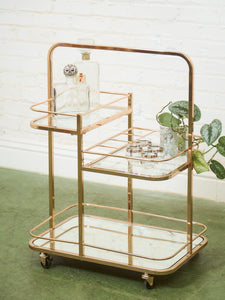 3 Level Rose Gold Barcart