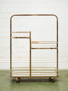 3 Level Rose Gold Barcart