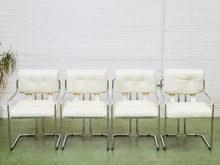 Load image into Gallery viewer, Rare Set Of 4 Guido Faleschini Tucroma Leather Italian Chairs For Mariani Pace
