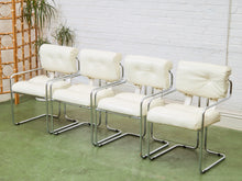 Load image into Gallery viewer, Rare Set Of 4 Guido Faleschini Tucroma Leather Italian Chairs For Mariani Pace
