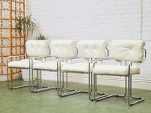 Load image into Gallery viewer, Rare Set Of 4 Guido Faleschini Tucroma Leather Italian Chairs For Mariani Pace
