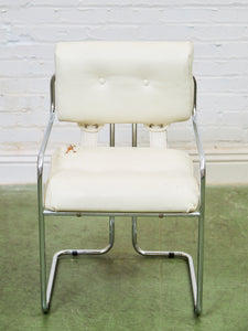 Rare Set Of 4 Guido Faleschini Tucroma Leather Italian Chairs For Mariani Pace