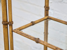 Load image into Gallery viewer, Hollywood Regency Brass Plated Metal Faux Bamboo Bookcase
