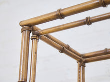 Load image into Gallery viewer, Hollywood Regency Brass Plated Metal Faux Bamboo Bookcase
