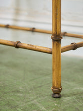 Load image into Gallery viewer, Hollywood Regency Brass Plated Metal Faux Bamboo Bookcase
