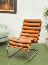 Load image into Gallery viewer, Chrome Ribbed Lounge Chair
