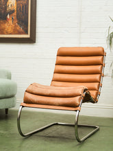 Load image into Gallery viewer, Chrome Ribbed Lounge Chair
