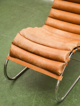 Load image into Gallery viewer, Chrome Ribbed Lounge Chair
