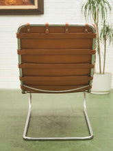 Load image into Gallery viewer, Chrome Ribbed Lounge Chair
