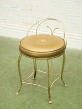 Load image into Gallery viewer, Vintage 1960’s Gold Vanity Stool
